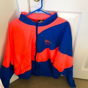 Vintage neon converse zip up windbreaker